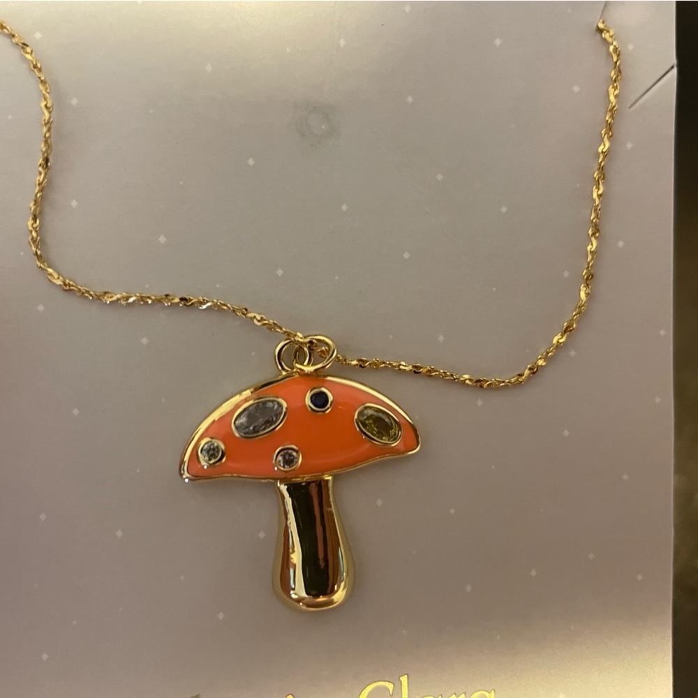 Orange fun guy necklace